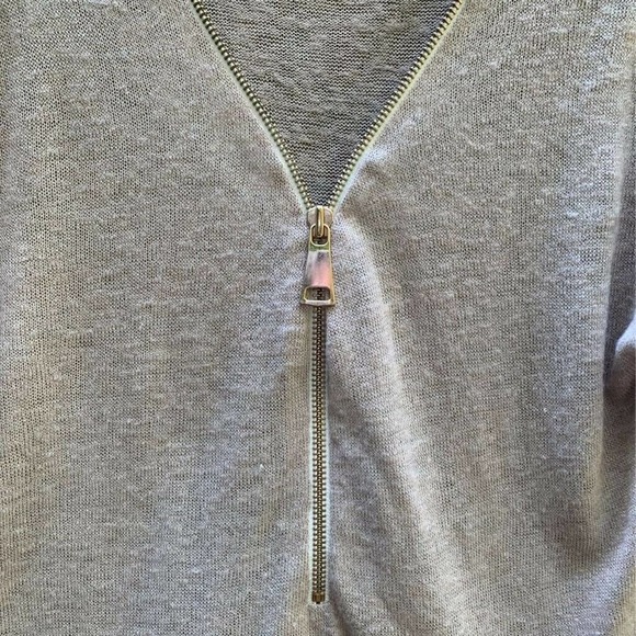 Soft Surroundings Womens Valentina Pullover Sweater Beige Long Sleeve V Neck XS - Picture 2 of 9